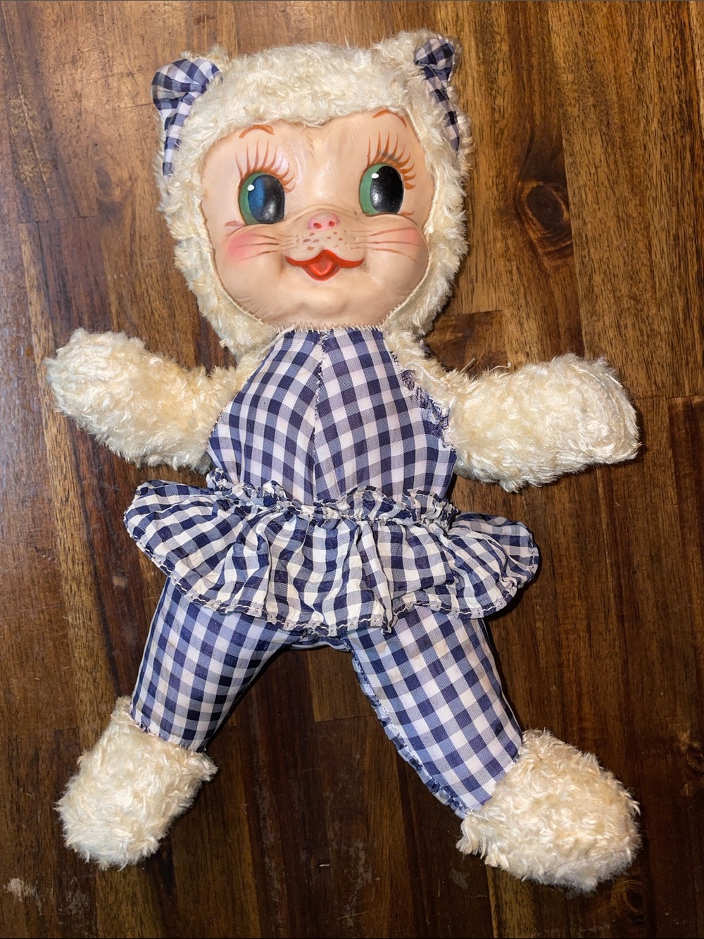 Vintage Rushton Rubber Faced Cat Doll